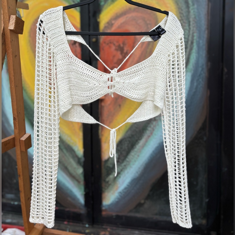 White Crochet Top!